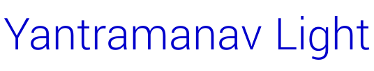 Yantramanav Light font